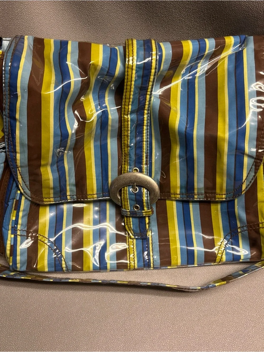 Kalencom New Orleans Diaper Bag Multicolor Stripes Buckle Retro Boho Waterproof